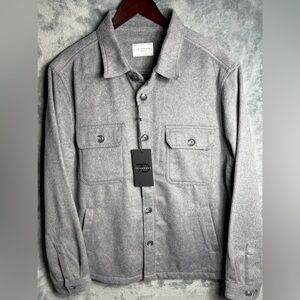 7 Diamonds Genesis Brushed Woven Jacket Gray Shacket NWT Size L